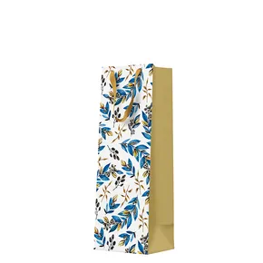 Geschenktüte für eine Flasche - Blossoming Branches 12x37x10 cm